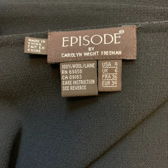 Vintage Episode by Carolyn Wight Freeman Pencil Skirt in Black - Picture 4 of 4